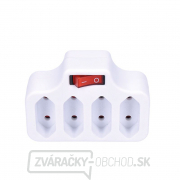 Solight rozbočka, 4 x 2,5A, biela, vypínač Náhľad