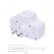 Solight rozbočka, 4 x 2,5A, biela, vypínač Náhľad