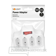Solight rozbočka, 4 x 2,5A, biela, vypínač Náhľad