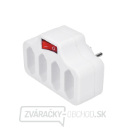 Solight rozbočka, 4 x 2,5A, biela, vypínač Solight rozbočka, 4 x 2,5A, biela, vypínač gallery main image