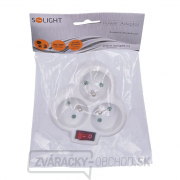 Solight rozbočka, 3 x 10A, biela, vypínač Náhľad