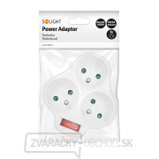 Solight rozbočka, 3 x 10A, biela, vypínač Náhľad