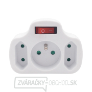 Solight rozbočka, 1x 10A + 2x 2,5A, biela, vypínač Solight rozbočka, 1x 10A + 2x 2,5A, biela, vypínač gallery main image