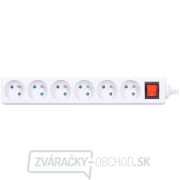 Solight viacnásobná zásuvka, 6 zásuviek, vypínač Solight viacnásobná zásuvka, 6 zásuviek, vypínač gallery main image