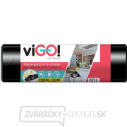 viGO! Vrecia odpadkové LDPE zaťahovacie 60l/15 ks 65x75cm - čierne gallery main image