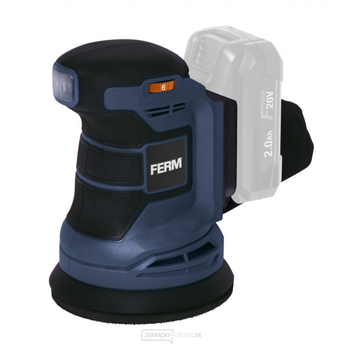 Aku excentrická brúska Ferm ESM1013 - Li-Ion 20V, bez akumulátora Aku excentrická brúska Ferm ESM1013 - Li-Ion 20V, bez akumulátora gallery main image