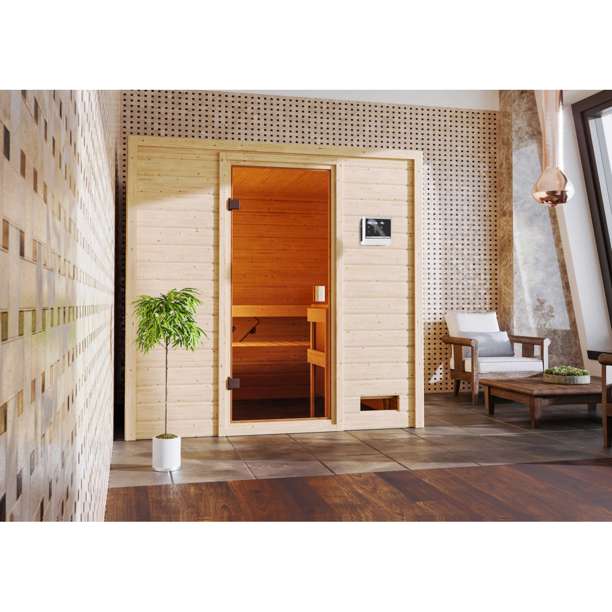 Fínska sauna KARIBU Adeline (6168)