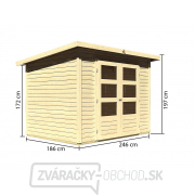 Drevený domček KARIBU Stockach 3 (82978) natur Náhľad