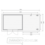 Drevený domček KARIBU Askola 4 + prístavok 240 cm (73247) natur Náhľad