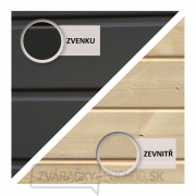 Drevený domček KARIBU Askola 4 + prístavok 240 cm (92070) tm. šedý náhled