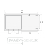 Drevený domček KARIBU Askola 3 + prístavok 280 cm (77726) natur Náhľad