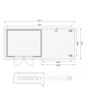 Drevený domček KARIBU Askola 4 + prístavok 280 cm (77733) natur Náhľad