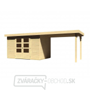 drevený domček KARIBU Askola 4 + prístavok 280 cm (77733) natur gallery main image