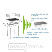 MARS - skladací nerezový gril 640x490x330mm Náhľad