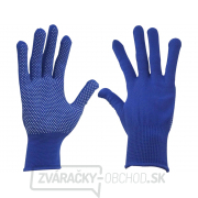 rukavice z polyesteru s PVC terčíkmi na dlani, veľkosť 8