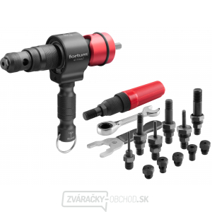 Nástavec nitovacie na vŕtačku T-COMBO, sada pre matice M3-M12 i trh. nity 2,4-6,4mm, CrMoV Nástavec nitovacie na vŕtačku T-COMBO, sada pre matice M3-M12 i trh. nity 2,4-6,4mm, CrMoV gallery main image