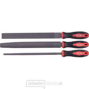 Rašple, sada 3ks, 250mm, sek 2, sada obsahuje rašple: plochou, úsečová a kruhovou Rašple, sada 3ks, 250mm, sek 2, sada obsahuje rašple: plochou, úsečová a kruhovou gallery main image