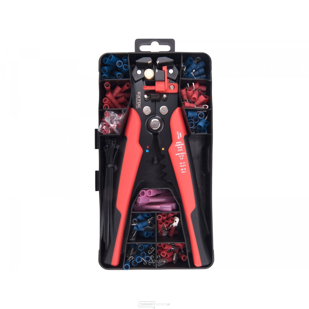 Kliešte odizolovacie/krimpovacie a koncovky, sada 231ks