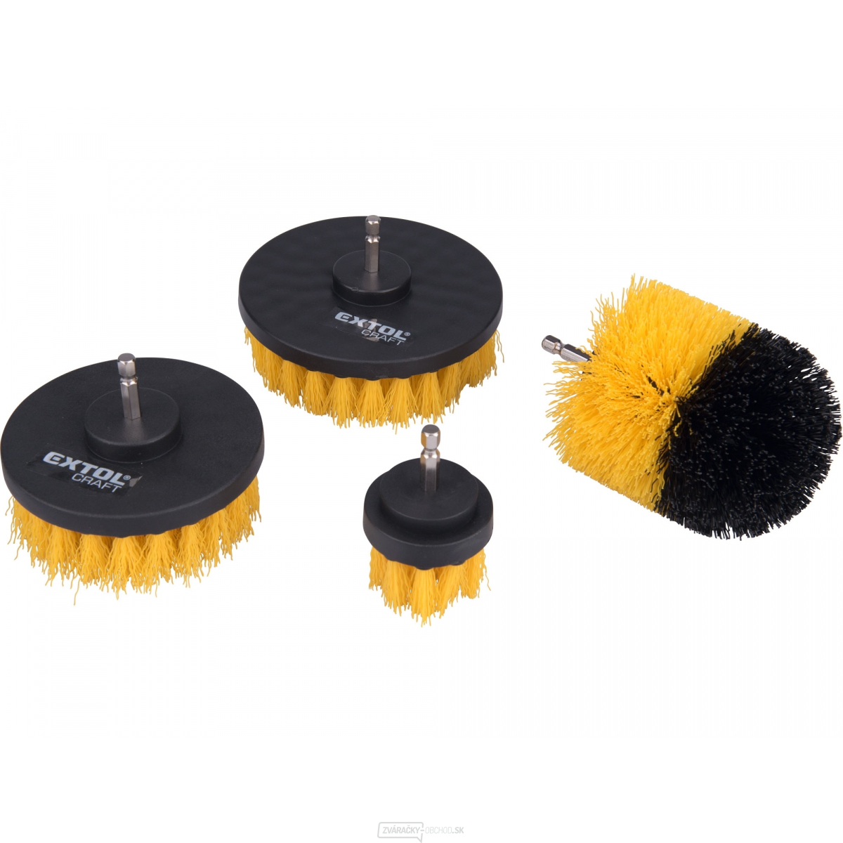 Sada čistiacich kief na vŕtačku 4ks, stopka 1/4"x25mm