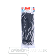 Pásky sťahovacie čierne, rozpojiteľné, 300x7,2mm, 100ks, nylon PA66 Náhľad