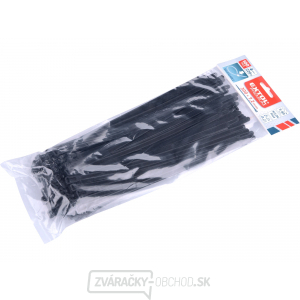 Pásky sťahovacie čierne, rozpojiteľné, 300x7,2mm, 100ks, nylon PA66