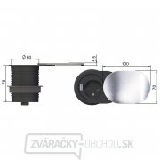 Solight 1x vstavaná zásuvka + 1x USB s posuvným viečkom, dĺžka 1,9 m, USB 2400mm náhled