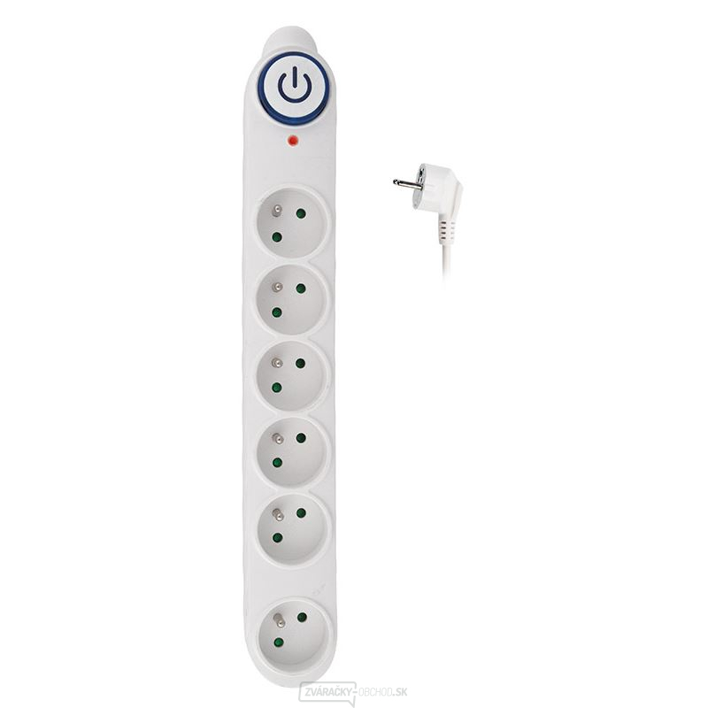Solight prepäťová ochrana, 150J, 6 zásuviek, 3m, biela