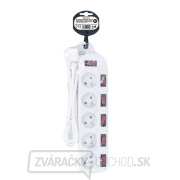 Solight predlžovací prívod, 5 zásuviek, biely, 6x vypínač, 3m Náhľad