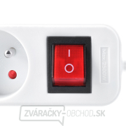 Solight predlžovací prívod, 3 zásuvky, biely, 10m, vypínač Náhľad