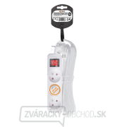 Solight predlžovací prívod, 3 zásuvky, biely, 10m, vypínač Náhľad