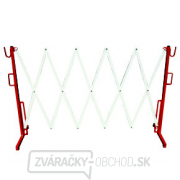 Nožnicová zábrana červená a biela, dĺžka 400-2800 mm, výška 1100 mm Nožnicová zábrana červená a biela, dĺžka 400-2800 mm, výška 1100 mm gallery main image