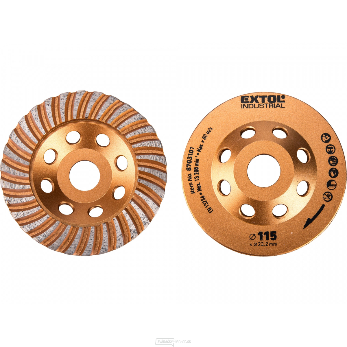 Kotúč diamantový brúsny lamelový, O 115x22,2mm Kotúč diamantový brúsny lamelový, O 115x22,2mm gallery main image