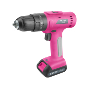Vŕtací skrutkovač aku s príklepom, ružový, 12V Li-ion, 2000mAh, v kufri s náradím, sada 27ks Náhľad