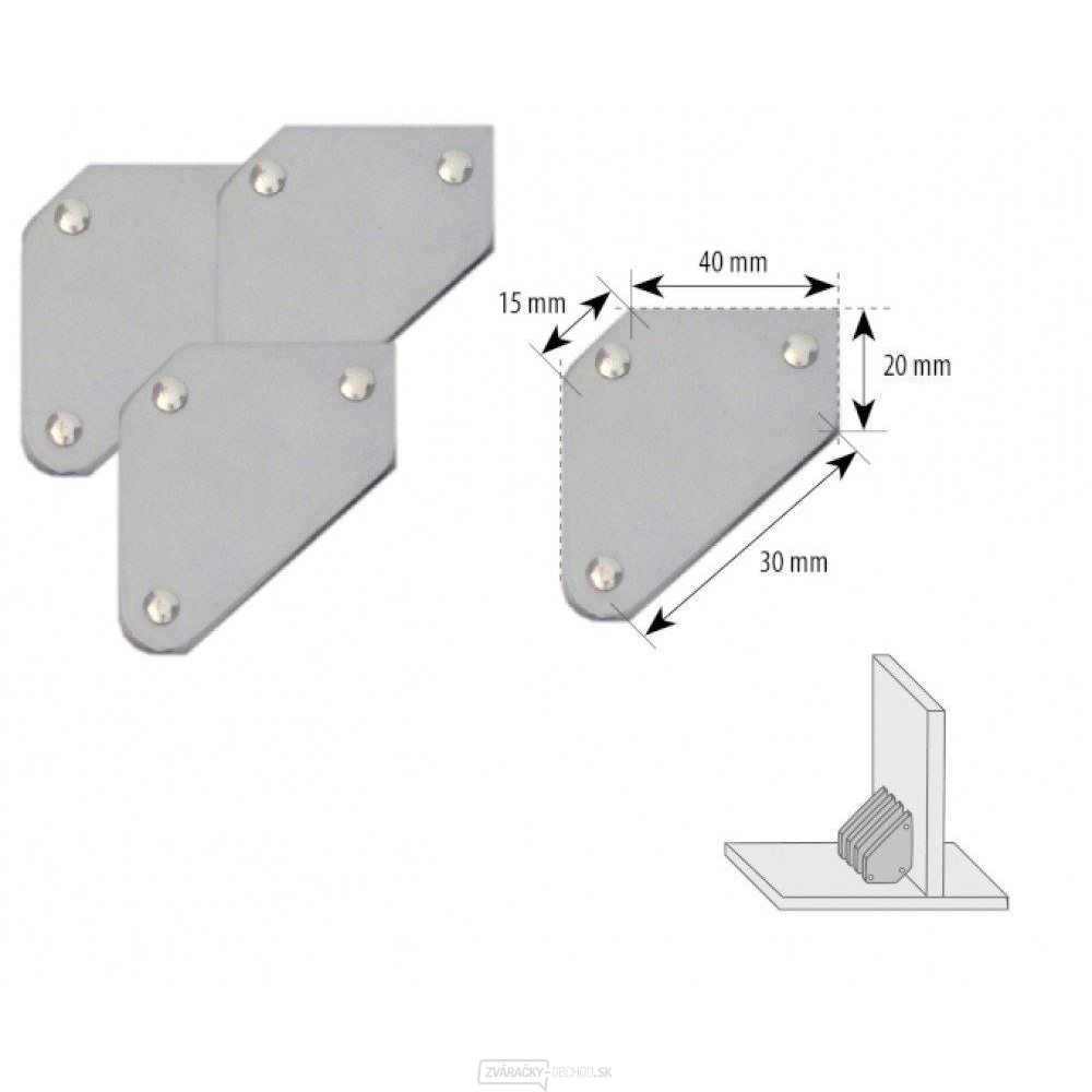 Sada uhlových magnetov 11kg (4ks)