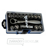 Gola sada, profil Gear Lock, priechodná račňa a hlavice, 15 dielov - ASTA gallery main image