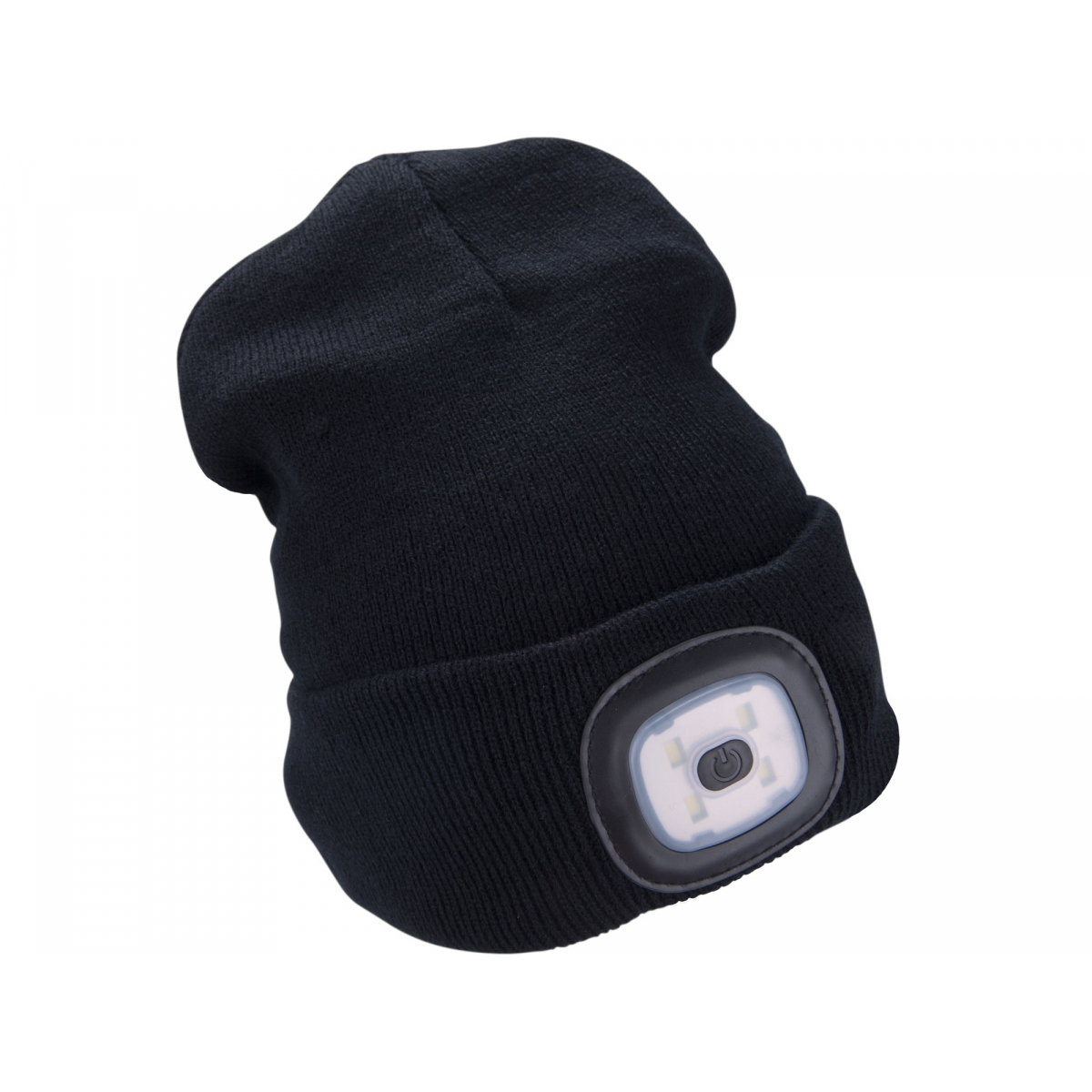 čiapka s čelovkou 4x45lm, USB nabíjanie, čierna, univerzálna veľkosť