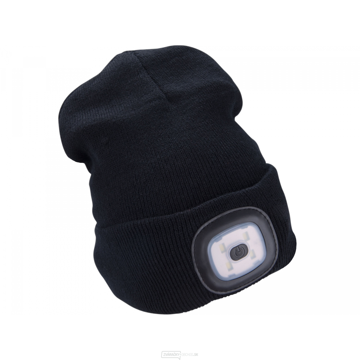 čiapka s čelovkou 4x45lm, USB nabíjanie, čierna, univerzálna veľkosť