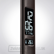 Solight LED stolná lampička s displayom, 9W, voľba teploty svetla, kože, hnedá náhled