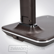 Solight LED stolná lampička s displayom, 9W, voľba teploty svetla, kože, hnedá náhled