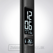 Solight LED stolná lampička s displejom, 9W, voľba teploty svetla, koža, čierna náhled