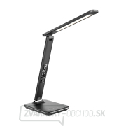 Solight LED stolná lampička s displejom, 9W, voľba teploty svetla, koža, čierna Solight LED stolná lampička s displejom, 9W, voľba teploty svetla, koža, čierna gallery main image