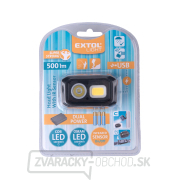 čelovka 500L, Dual Power - Li-ion alebo AAA, USB nabíjanie, s IR čidlom, OSRAM LED + COB LED náhled