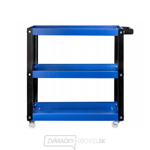 Dielenský vozík - pojazdný manipulačný stolík, 3 poschodia, s rukoväťou Dielenský vozík - pojazdný manipulačný stolík, 3 poschodia, s rukoväťou gallery main image