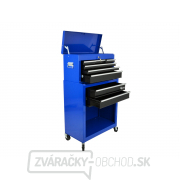 Dielenský vozík nevybavený, 2dielny s nadstavbou - bedňou, 9 zásuviek náhled