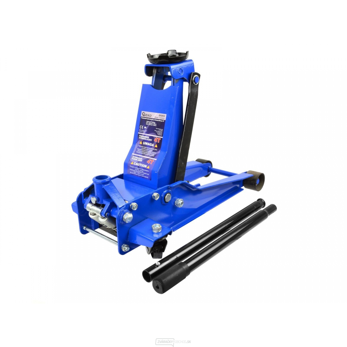 Hydraulický zdvihák 4t, pojazdný, nízkoprofilový, 100 - 520 mm