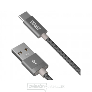 Kábel YENKEE YCU 302 GY USB A 2.0/USB C 2m sivý