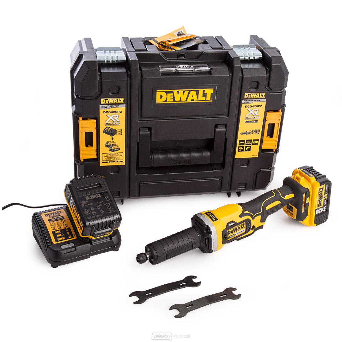 Aku priama brúska 2x5,0Ah 18V DeWALT DCG426P2