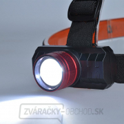 Solight LED čelové nabíjacie svietidlo, 3W, 150l, zoom, Li-ion, USB Náhľad