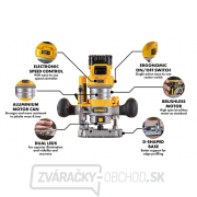 Aku kombinovaná fréza 18V bez aku DeWALT DCW604NT Náhľad