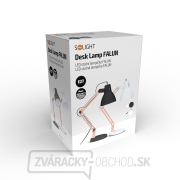 Solight stolná lampa Falun, E27, biela náhled